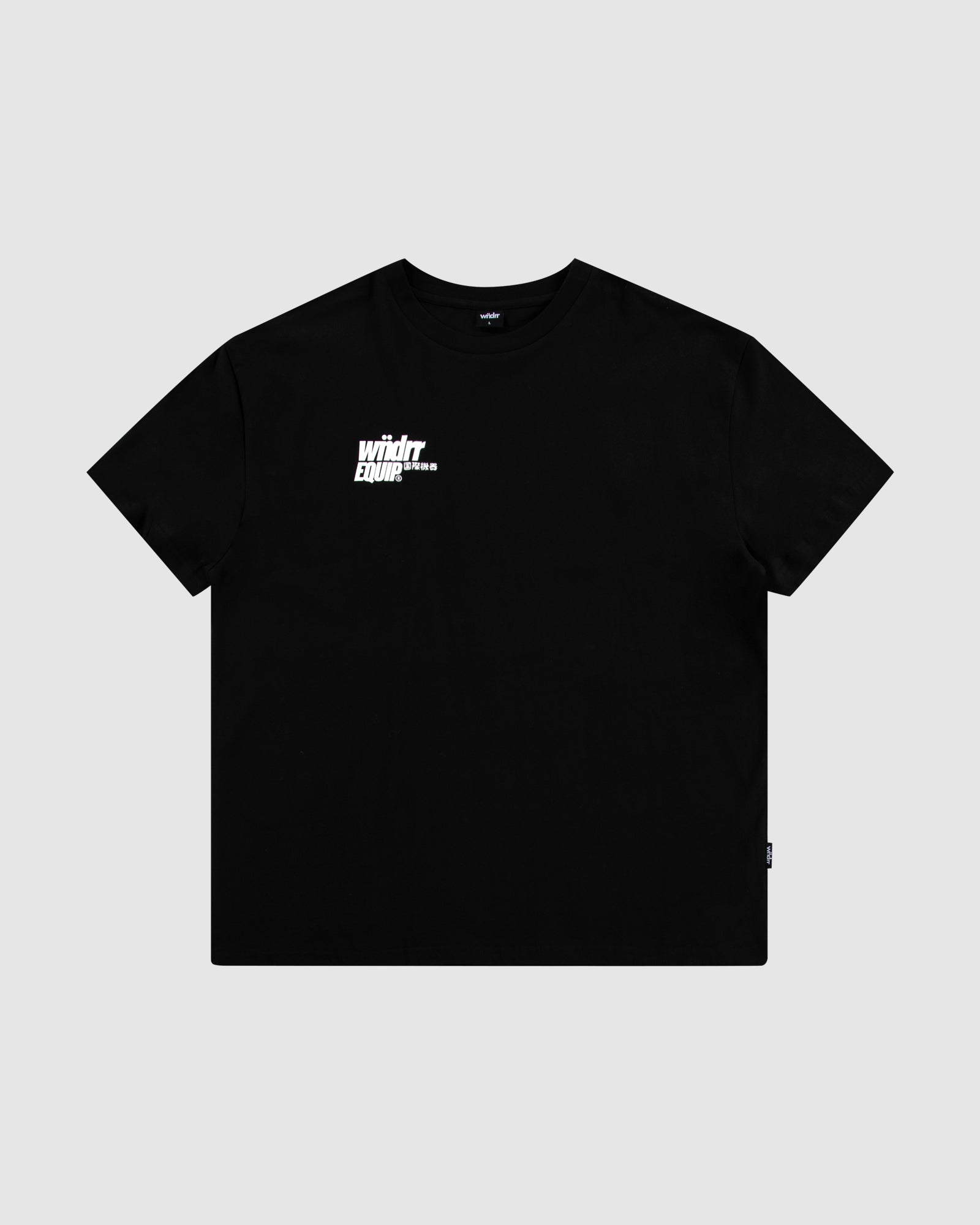 SLANT BOX FIT TEE - BLACK