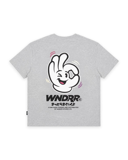 I'M SURE BOX FIT TEE - GREY MARLE