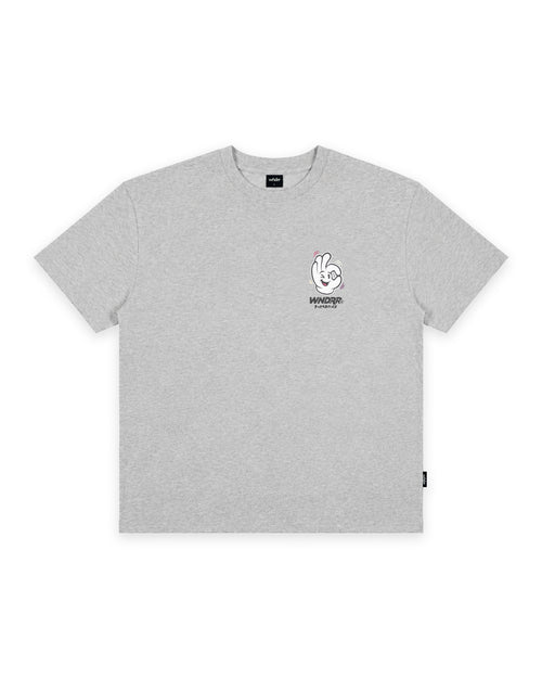I'M SURE BOX FIT TEE - GREY MARLE