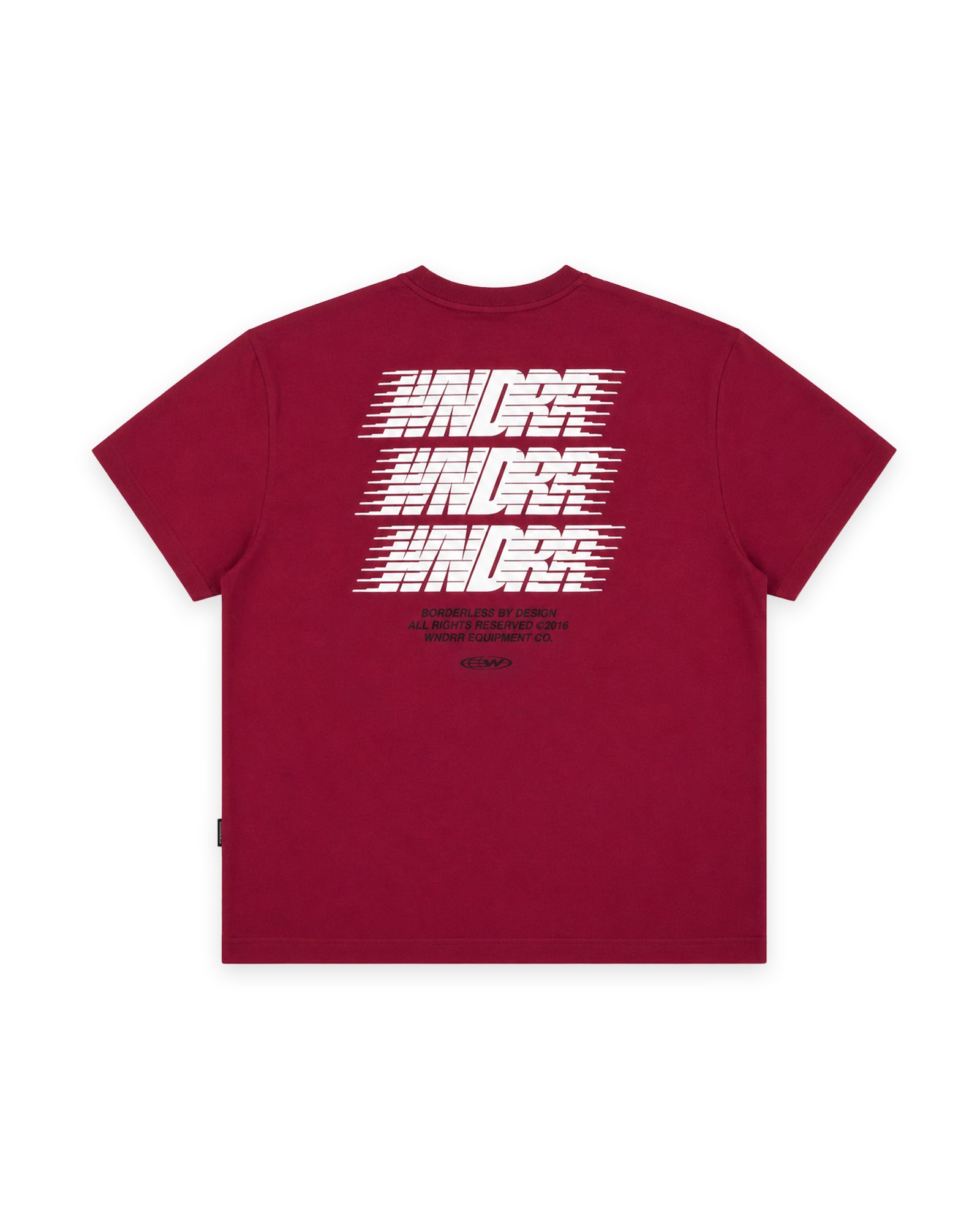 BORDERLESS BOX FIT TEE - BLOOD RED