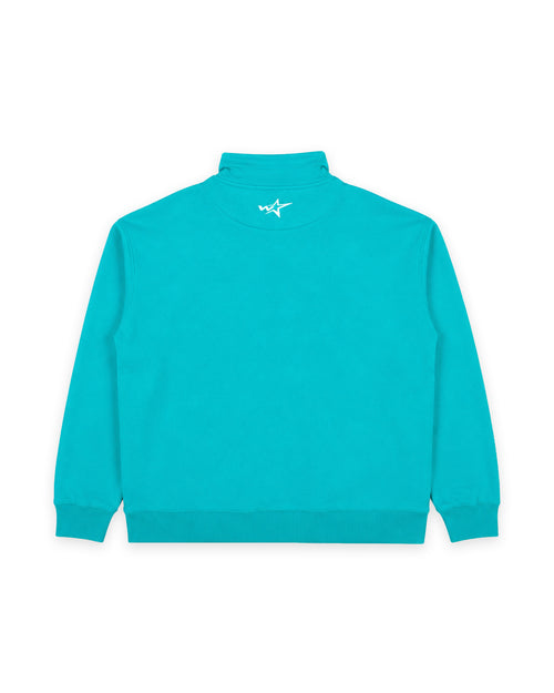 FIVE POINT 1/4 ZIP SWEAT - POOL GREEN