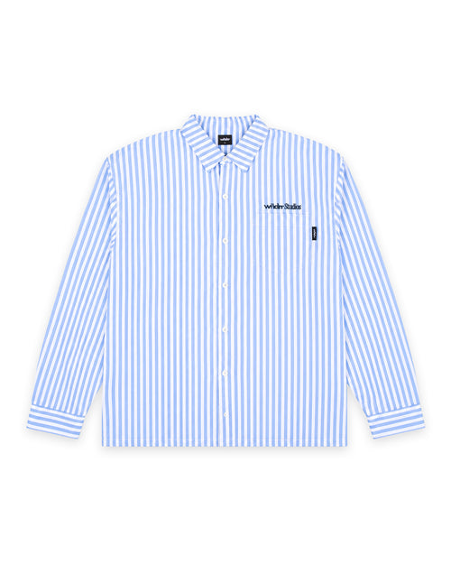 STUDIOS L/S SHIRT - WHITE/BLUE