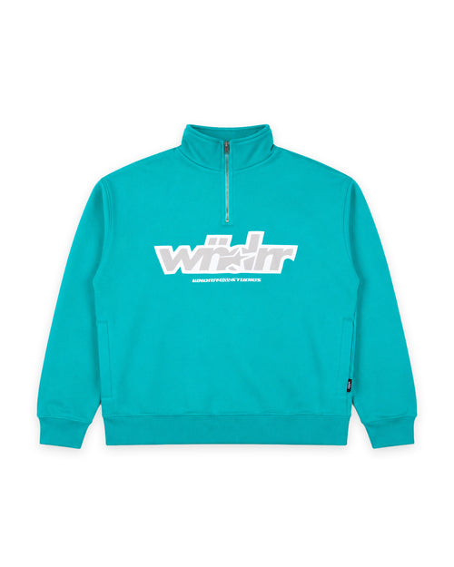 FIVE POINT 1/4 ZIP SWEAT - POOL GREEN