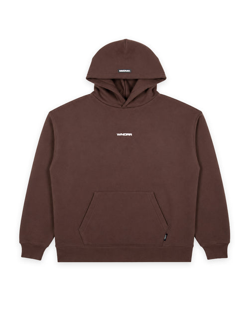 REFRAIN HOOD SWEAT - BROWN