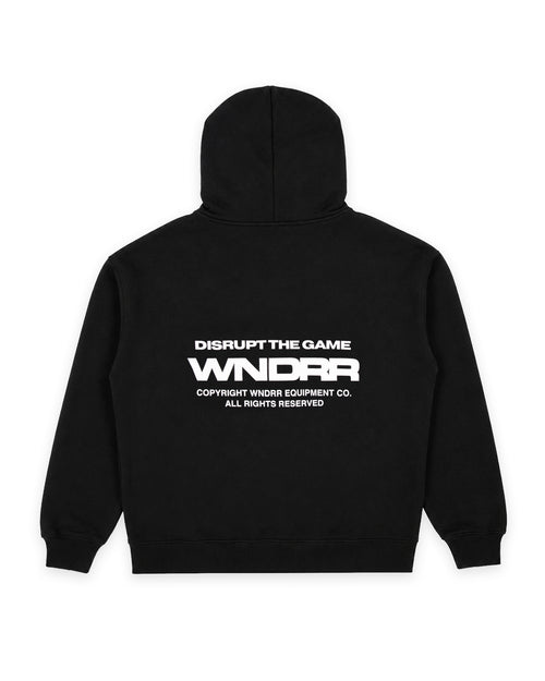 REFRAIN HOOD SWEAT - BLACK