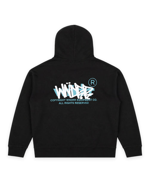TAGGED HOOD SWEAT - BLACK