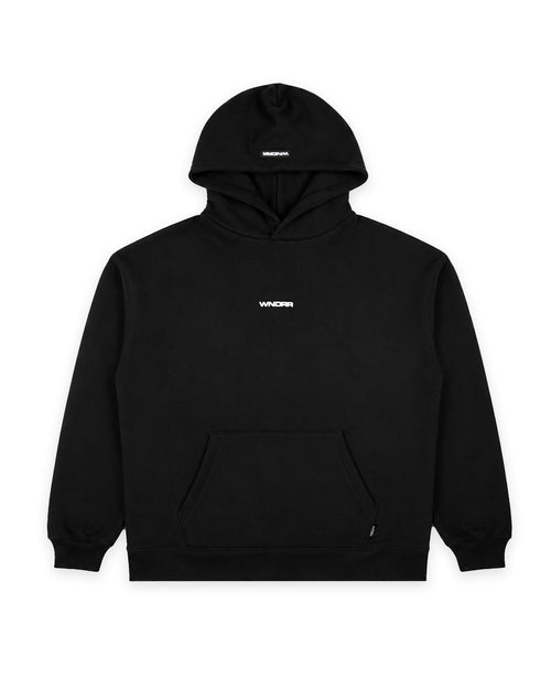 REFRAIN HOOD SWEAT - BLACK
