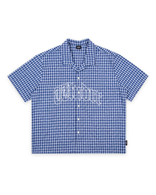 RETURN CHECK S/S SHIRT - BLUE/WHITE