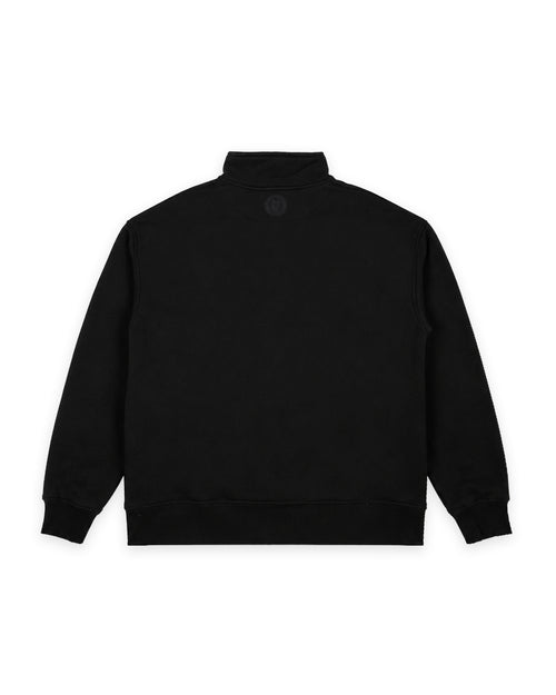 MAISON 1/4 ZIP SWEAT - BLACK