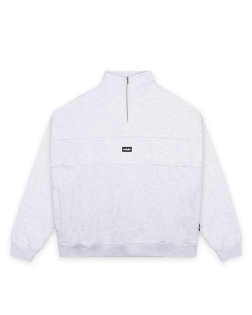 SOHO 1/4 ZIP SWEAT - WHITE MARLE