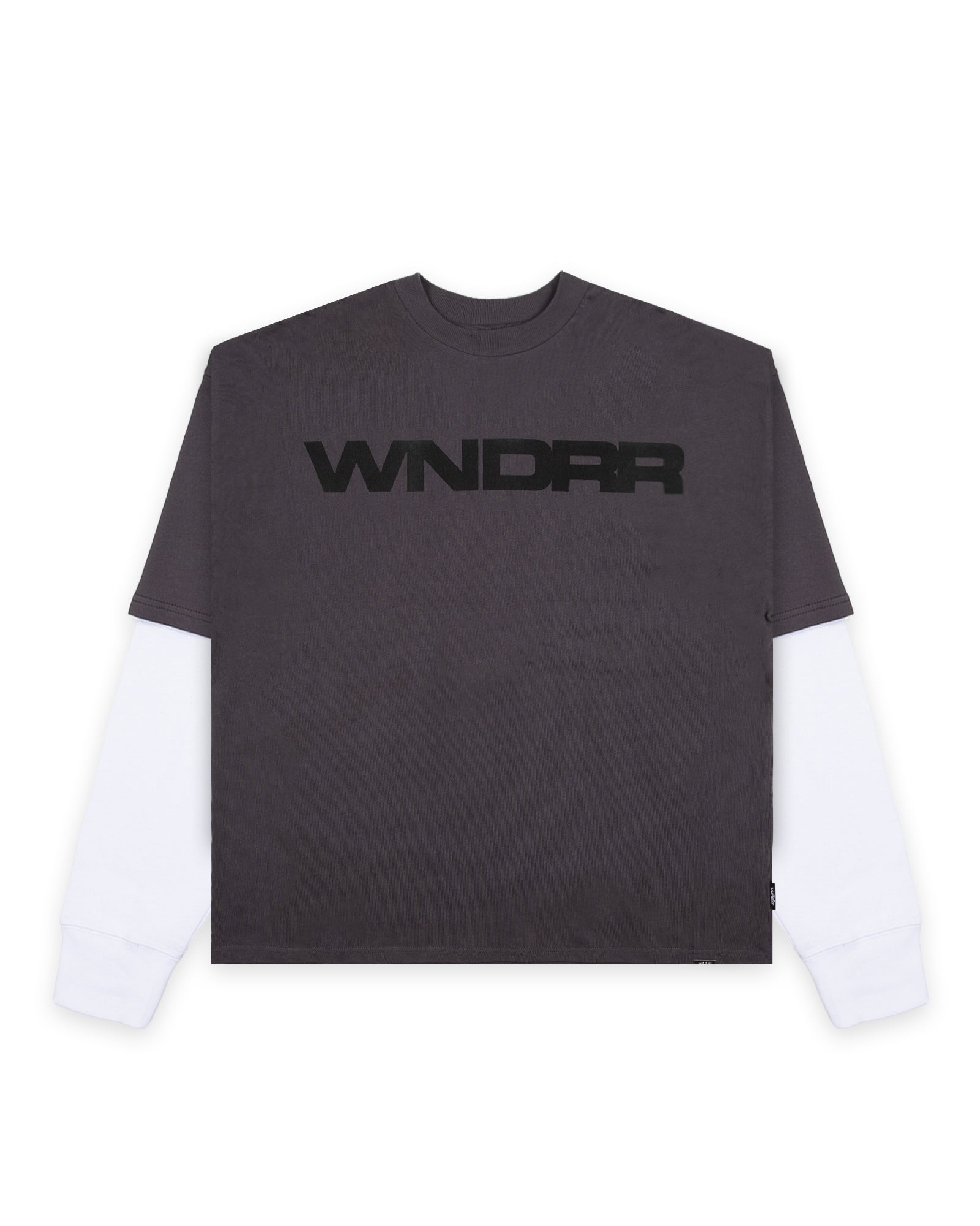 MOTIF LAYERED L/S TEE - CHARCOAL