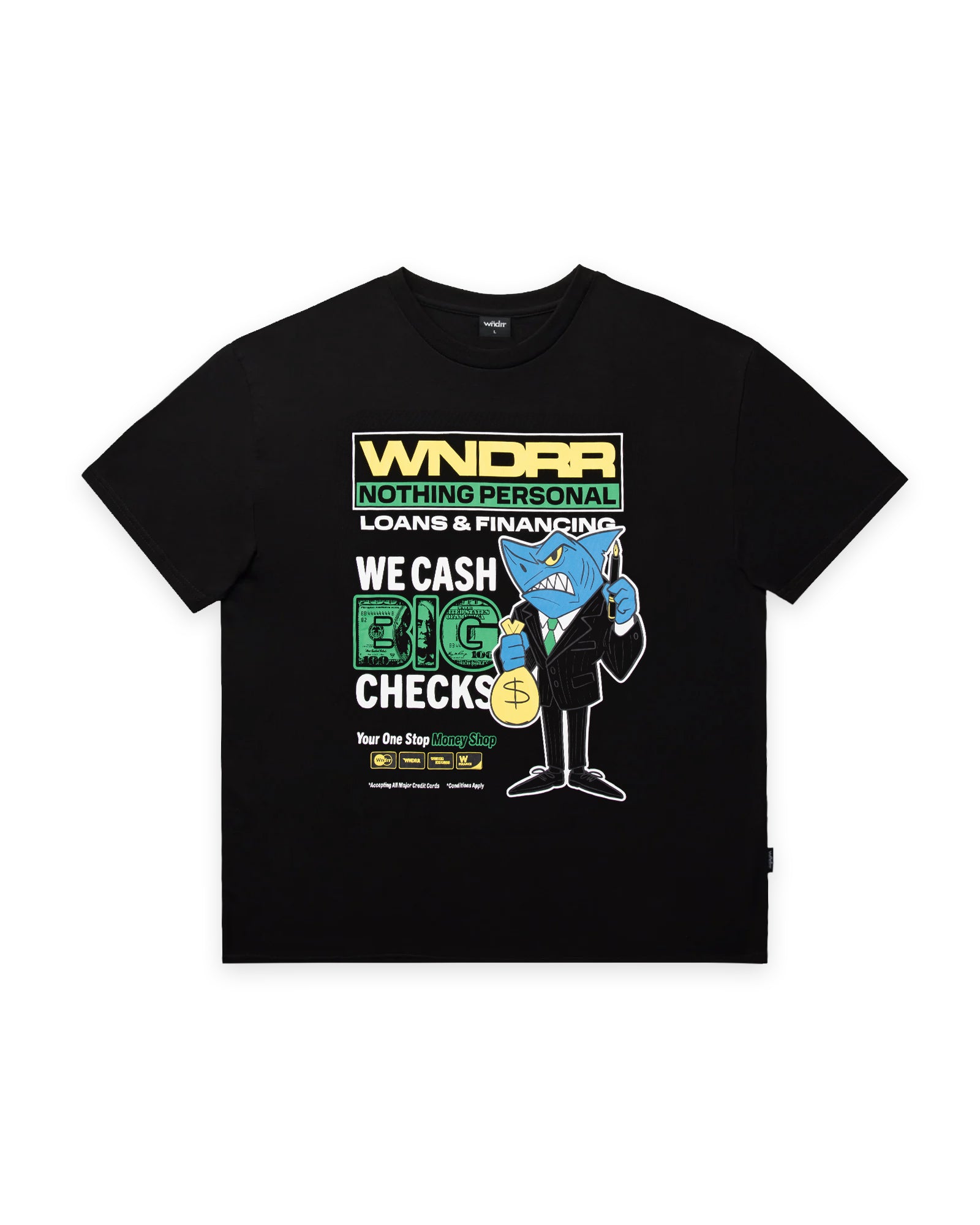 LOAN SHARK BOX FIT TEE - BLACK