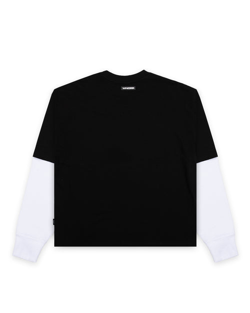 MOTIF LAYERED L/S TEE - BLACK