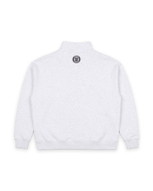MAISON 1/4 ZIP SWEAT - WHITE MARLE