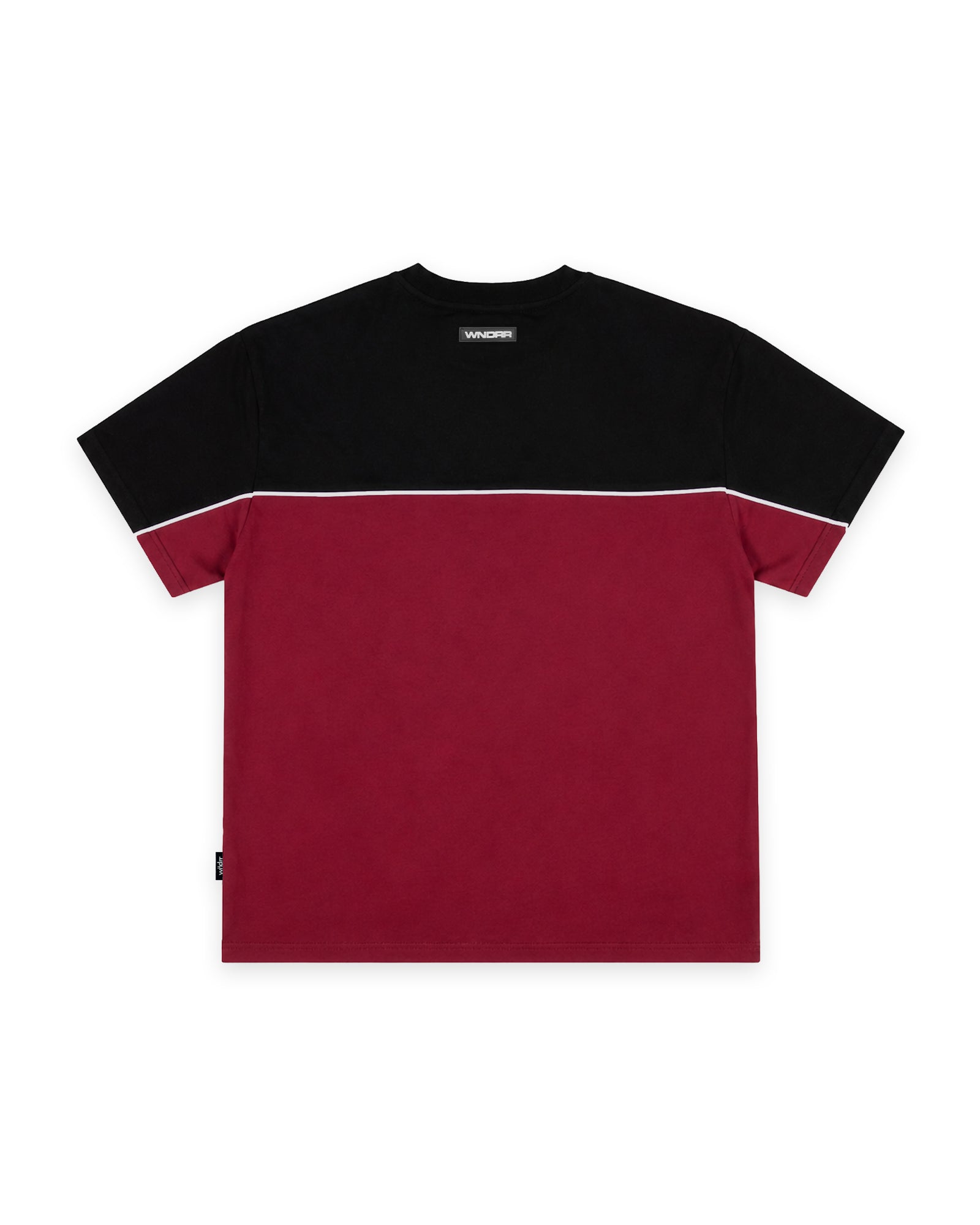 CHANNEL PANEL BOX FIT TEE - BLACK/RED