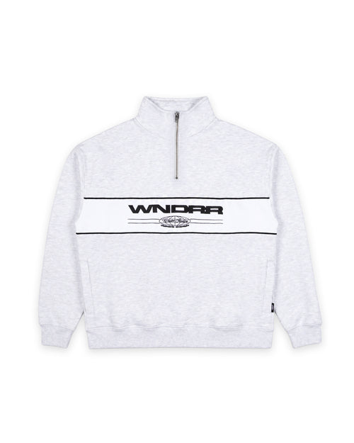 MAISON 1/4 ZIP SWEAT - WHITE MARLE