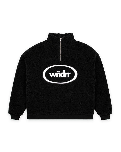 ORBIT 1/4 ZIP SHERPA FLEECE - BLACK