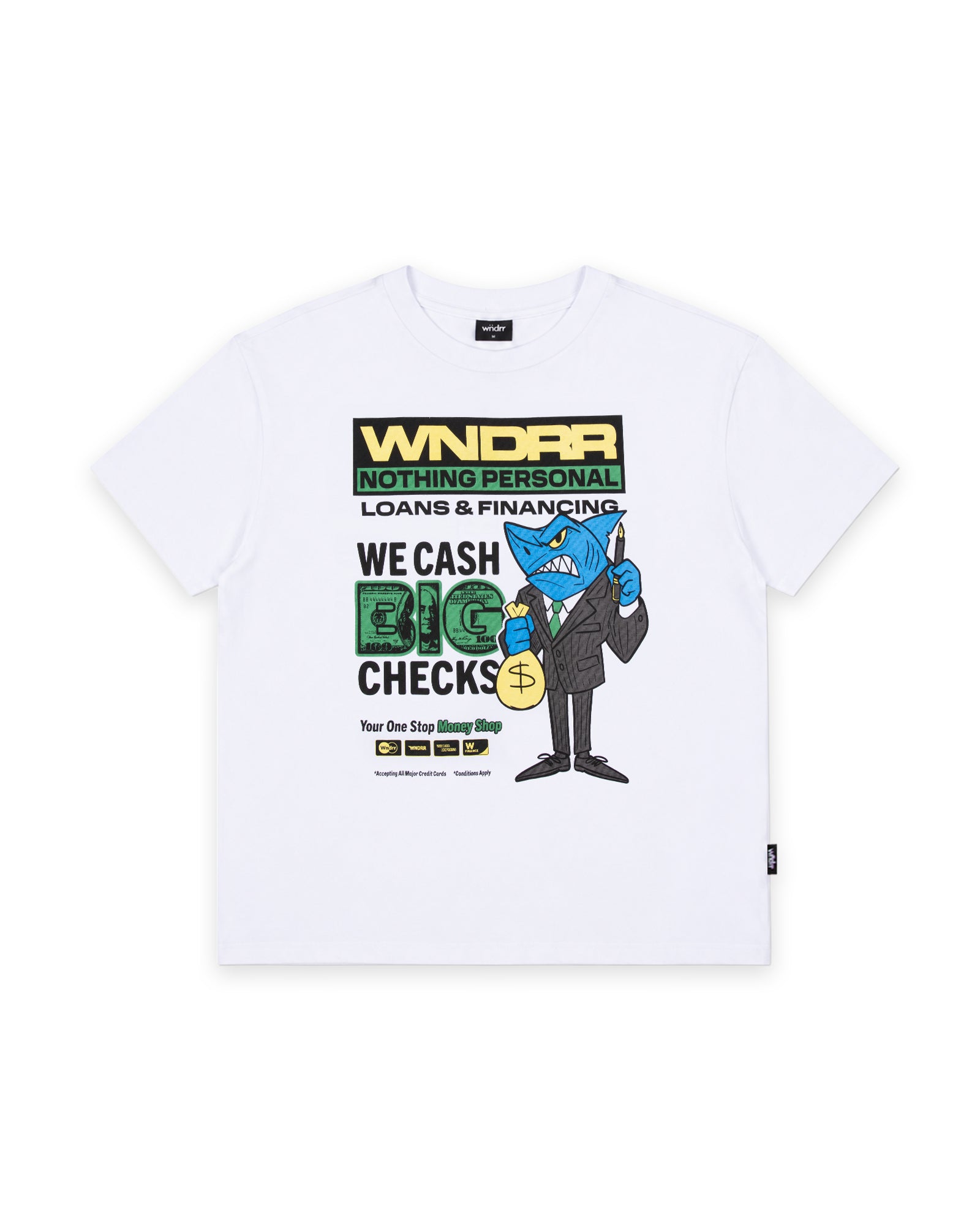 LOAN SHARK BOX FIT TEE - WHITE