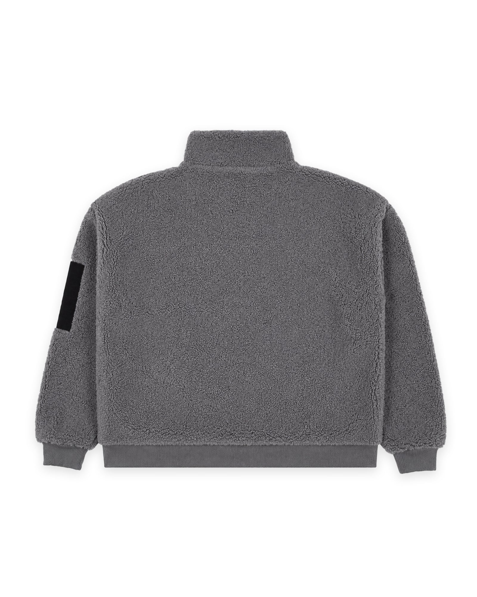 OFFCUT 1/4 ZIP SHERPA FLEECE SWEAT - GREY