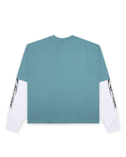 REAPER LAYERED  L/S TEE - DUSK BLUE