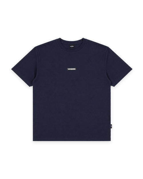 HEXED BOX FIT TEE - NAVY