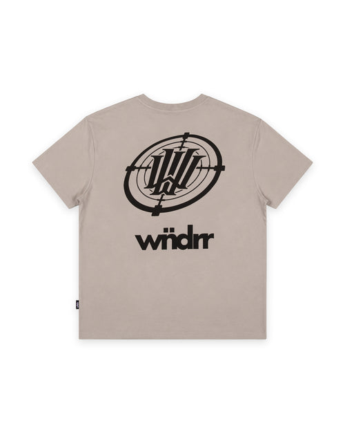 AIM POINT BOX FIT TEE - MOON GREY