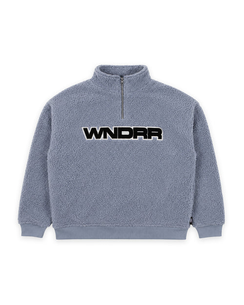 MOTIF 1/4 ZIP SHERPA FLEECE - BLUE