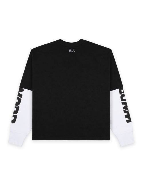 SHODO LAYERED L/S TEE - BLACK