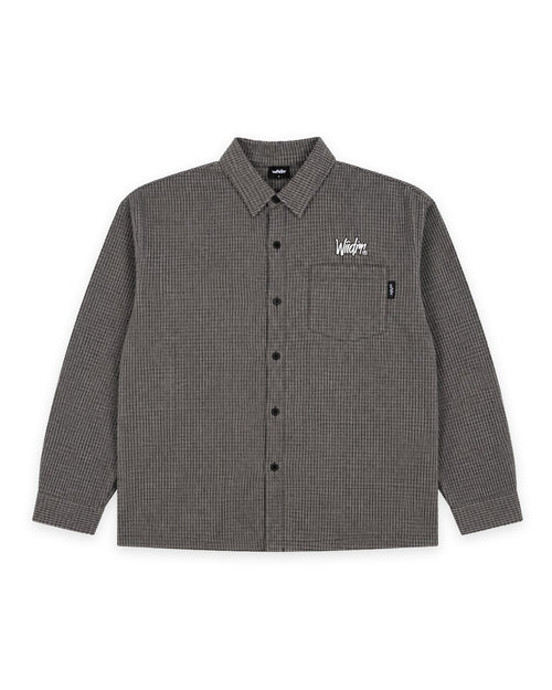 STARTER CHECK L/S SHIRT - BLACK/WHITE