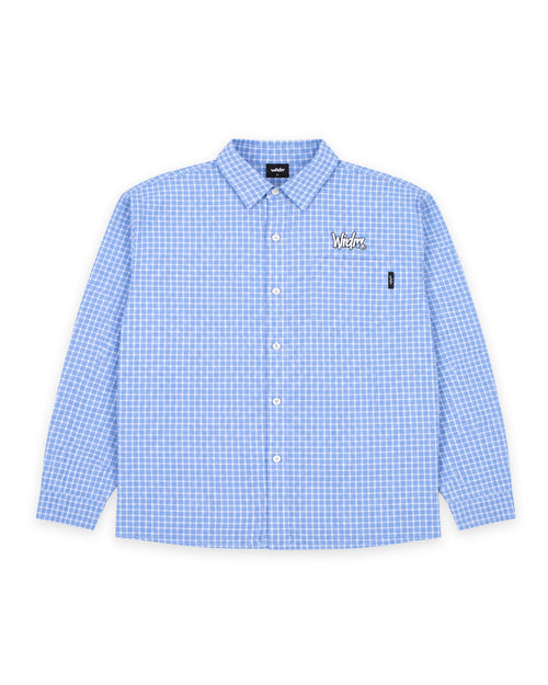 STARTER CHECK L/S SHIRT - BLUE/WHITE
