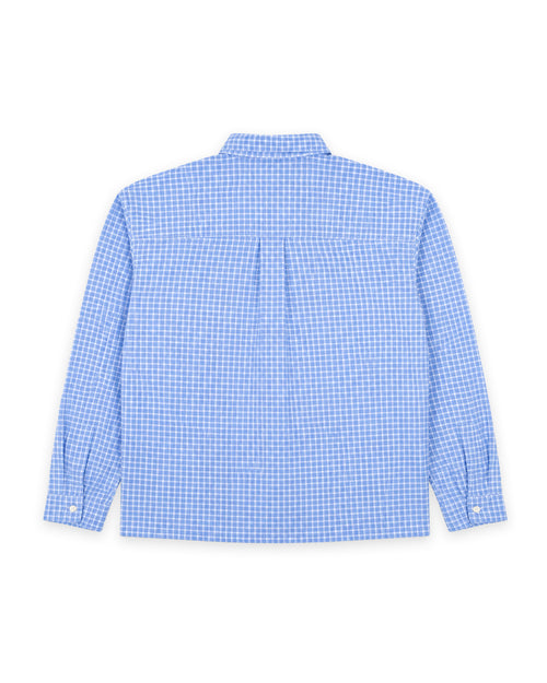 STARTER CHECK L/S SHIRT - BLUE/WHITE