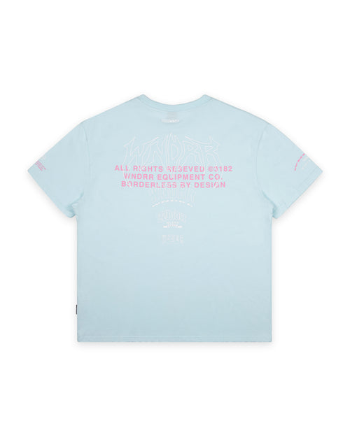 OVERPOWER BOX FIT TEE - BABY BLUE