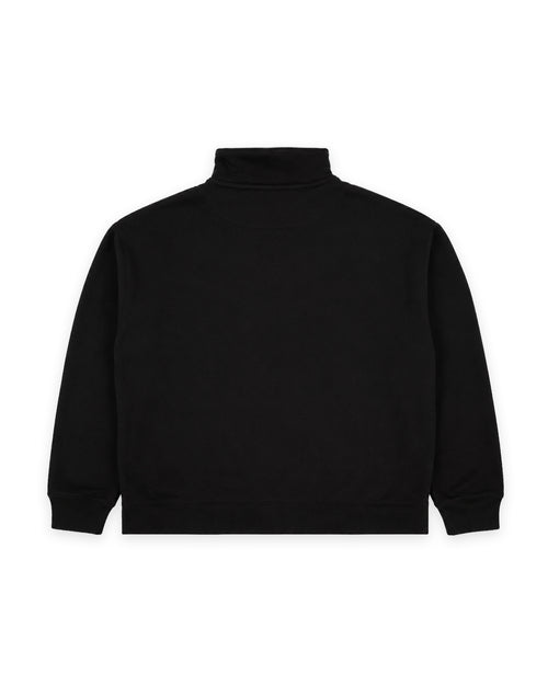 MOTIF 1/4 ZIP SWEAT - BLACK