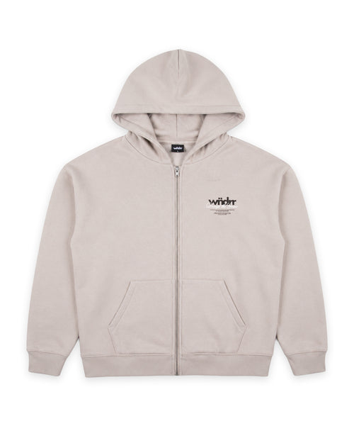 DISRUPT ZIP HOOD SWEAT - MOON GREY