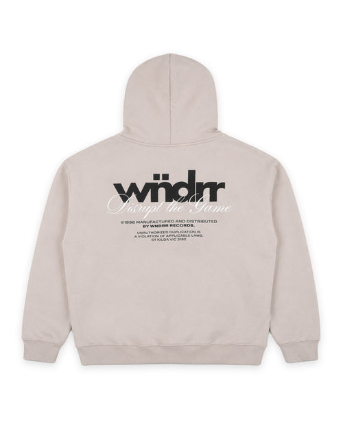 DISRUPT ZIP HOOD SWEAT - MOON GREY