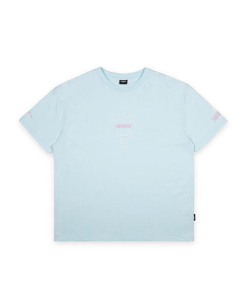 OVERPOWER BOX FIT TEE - BABY BLUE
