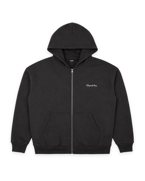 DISRUPT ZIP HOOD SWEAT - FADED BLACK