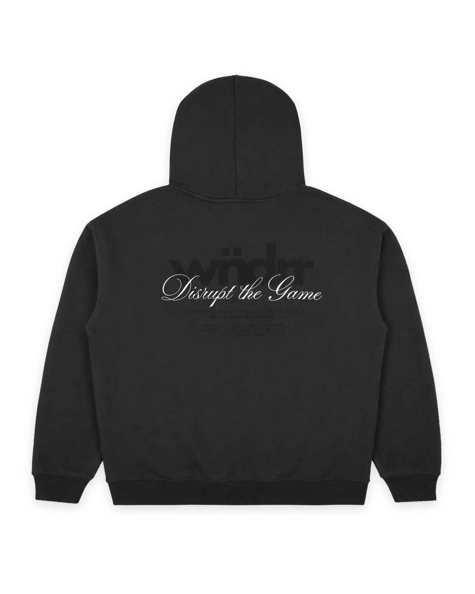 DISRUPT ZIP HOOD SWEAT - FADED BLACK