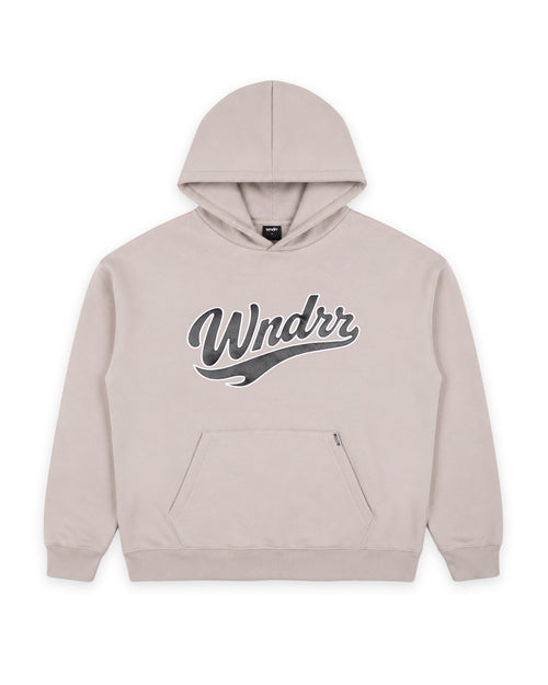 BRUSHBACK HOOD SWEAT - MOON GREY
