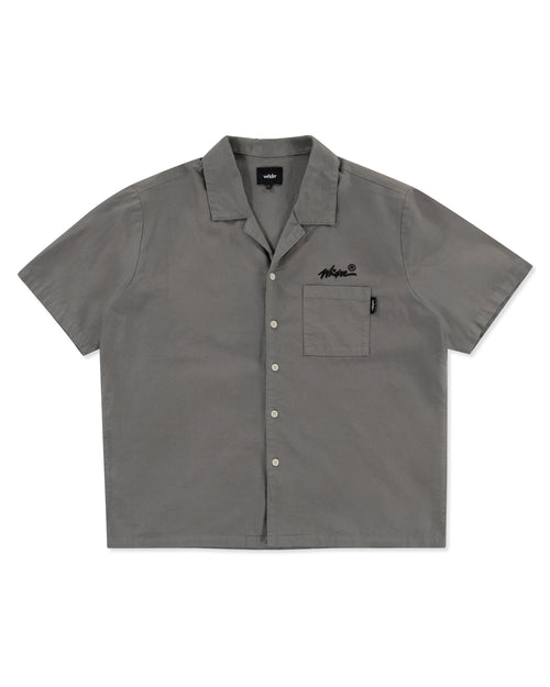 SCRIPT S/S SHIRT - MOON GREY