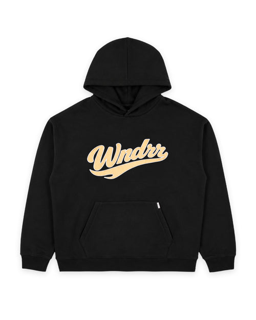 BRUSHBACK HOOD SWEAT - BLACK