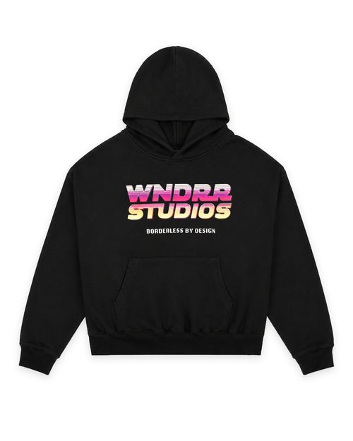 ARCADE BOX FIT HOOD SWEAT - WASHED BLACK