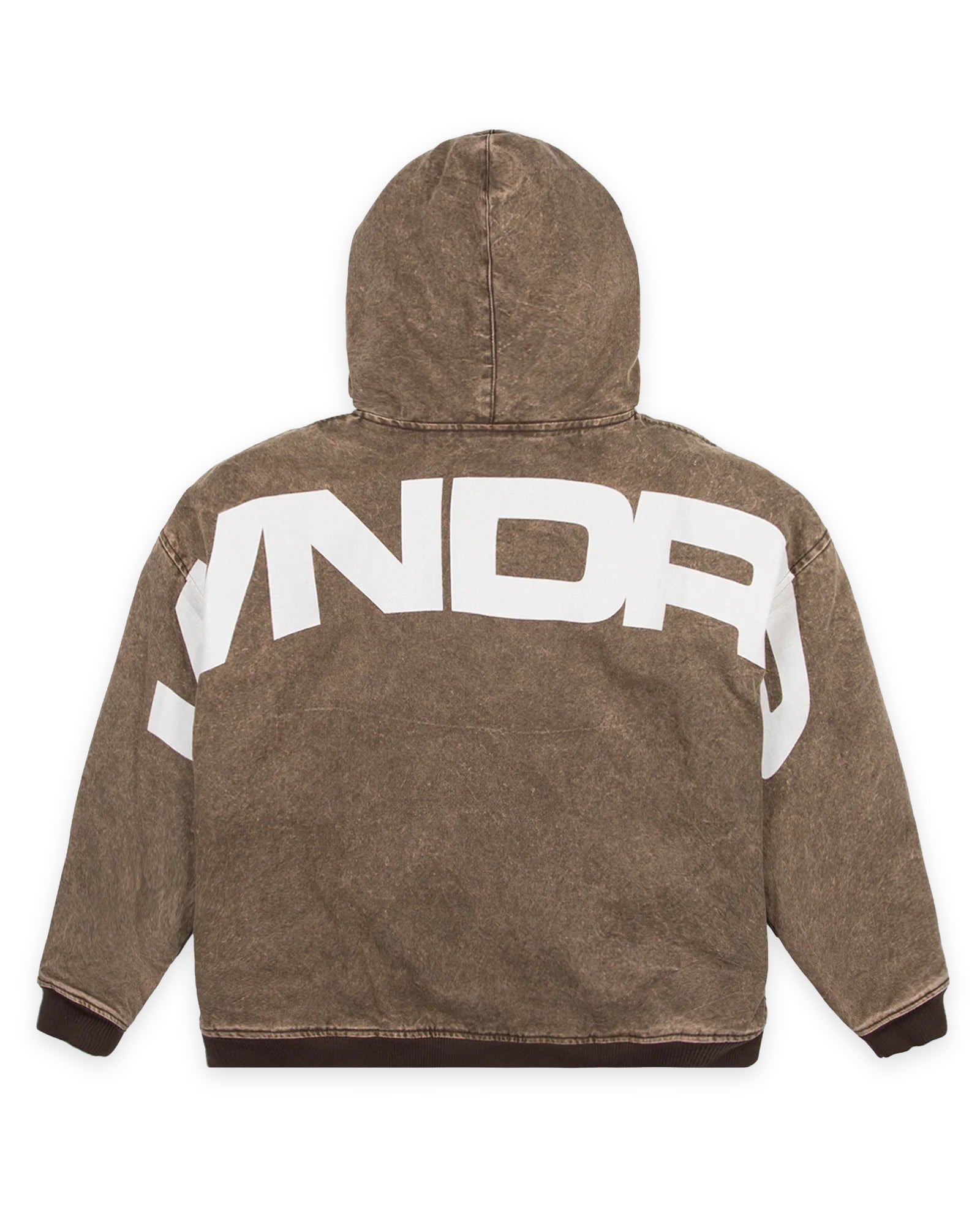 STXLLER HOODED WORK JACKET - BROWN DENIM