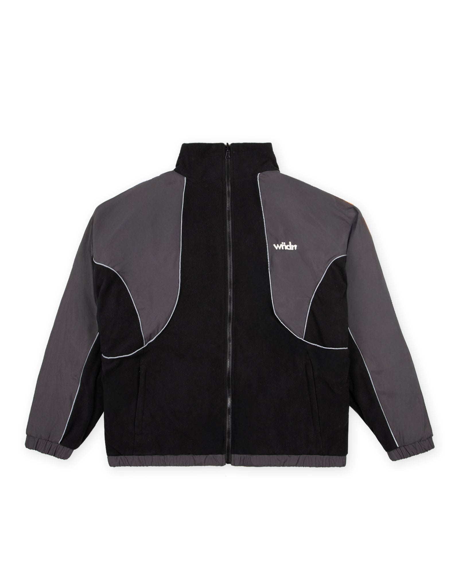 LE MONDE REVERSIBLE FLEECE JACKET - BLACK/MOON GREY