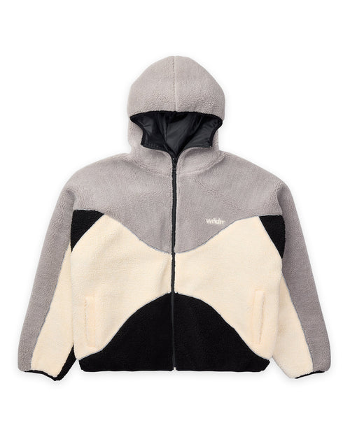 THE WORLD FLEECE JACKET - GREY/BLACK