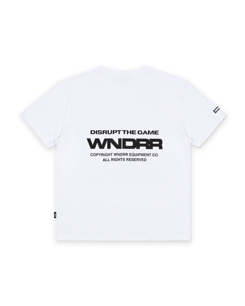 REFRAIN BOX FIT TEE - WHITE