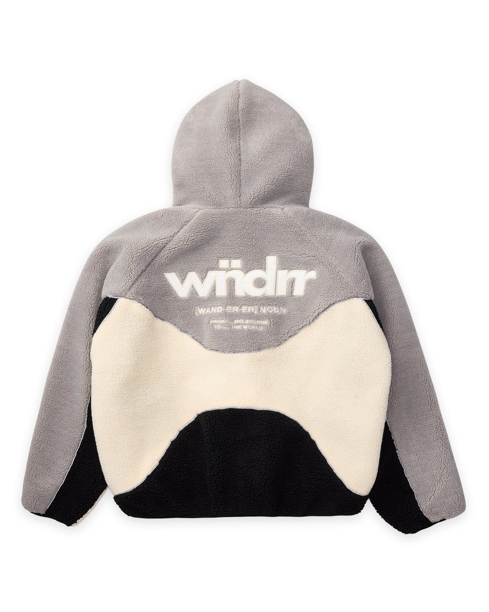 THE WORLD FLEECE JACKET - GREY/BLACK