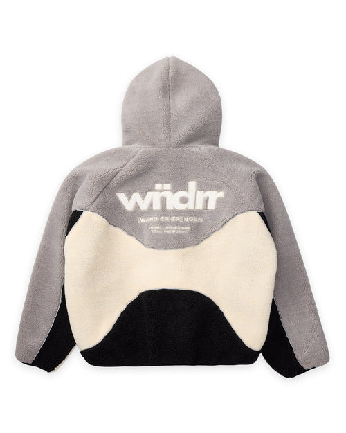 THE WORLD FLEECE JACKET - GREY/BLACK