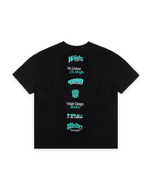 COLLECTIVE BOX FIT TEE - BLACK/GREEN