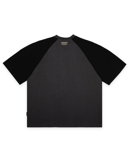 STXR RAGLAN BOX FIT TEE - GREY/BLACK